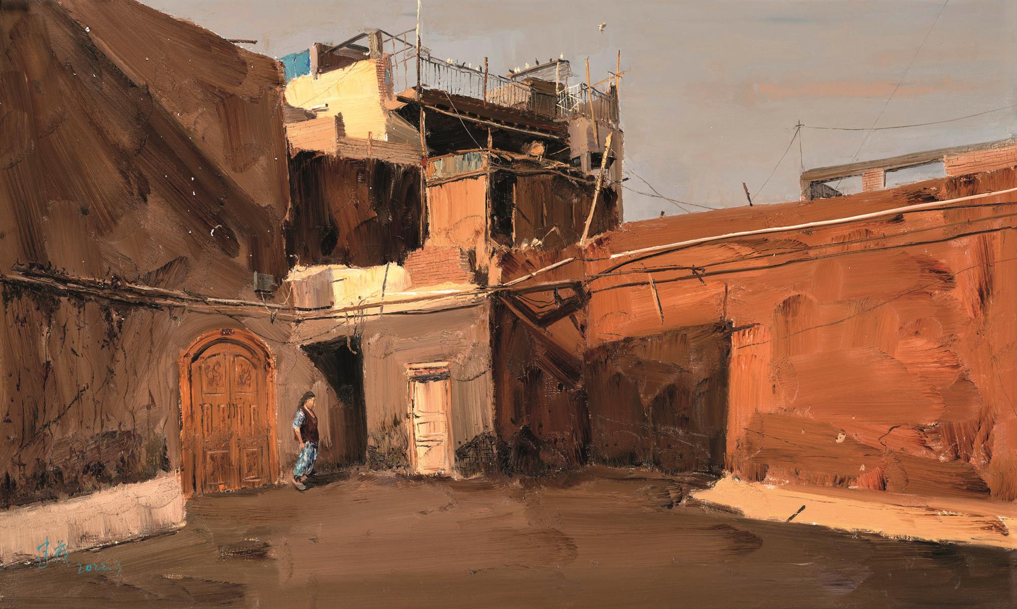 馬建茂 喀什午后的陽(yáng)光 90cm×150cm 油畫.jpg 馬建茂 喀什午后的陽(yáng)光 90cm×150cm 油畫.jpg